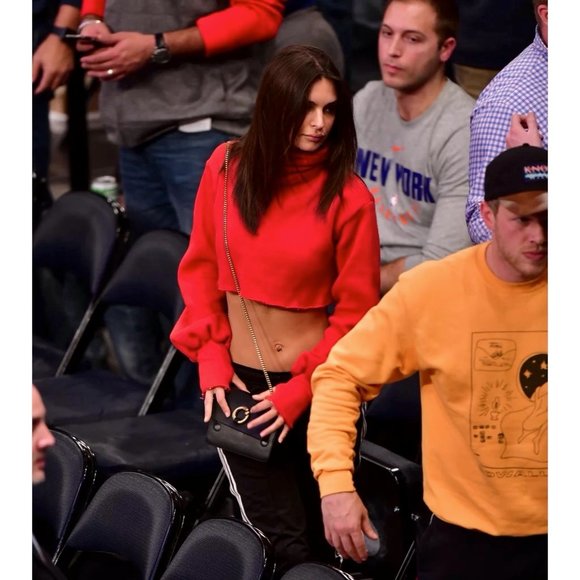 ORSEUND IRIS Red 'Chunky Knit' Crop Sweater - Picture 3 of 10